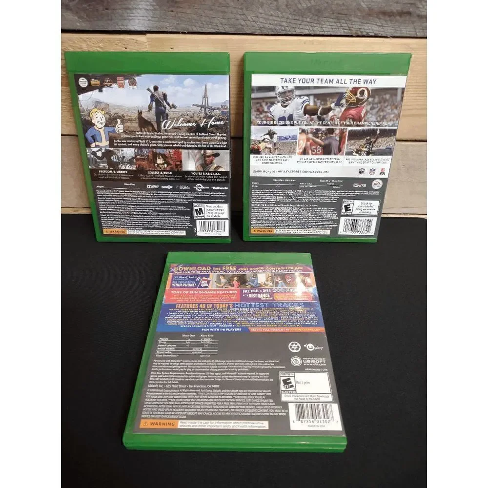 Lot of 3 Xbox One Games - Just Dance 2017, Fallout 4, Madden 17